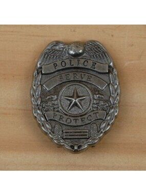 Silver Police Officer Screw Back Badge Concho Leather Crafts Belts Hats Bags